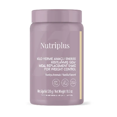 image of Nutriplus Kilo Verme Amaçlı Enerjisi Kısıtlanmış Gıda Vanilya Aromalı 520 gr