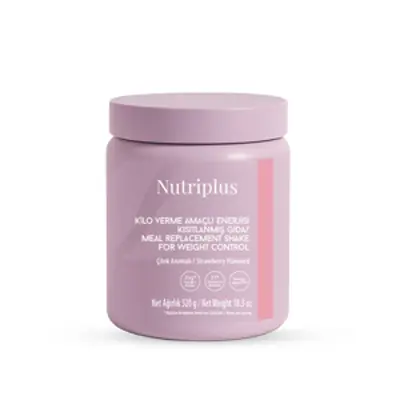 image of Nutriplus Çilek Aromalı Kilo Verme Amaçlı Enerjisi Kısıtlanmış Gıda - 520 gr