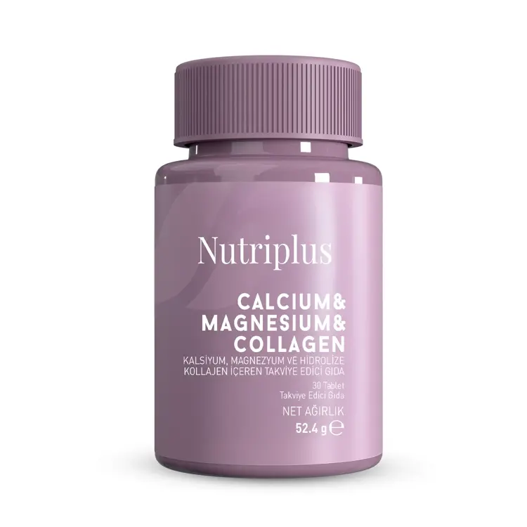 image of Nutriplus Kalsiyum & Magnezyum & Kolajenli Tablet 30 Adet