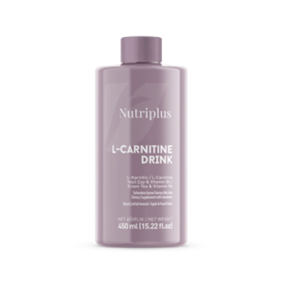 image of Nutriplus L-Karnitin Elma & Şeftali Aromalı Takviye Edici Gıda 450 ml