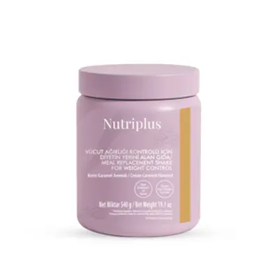 image of Nutriplus Krem Karamel Aromalı Kilo Verme Amaçlı Enerjisi Kısıtlanmış Gıda - 540 gr