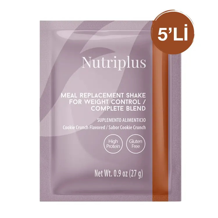 image of 5'li Nutriplus Çıtır Kurabiye Aromalı Kilo Verme Amaçlı Enerjisi Kısıtlanmış Gıda Sachet