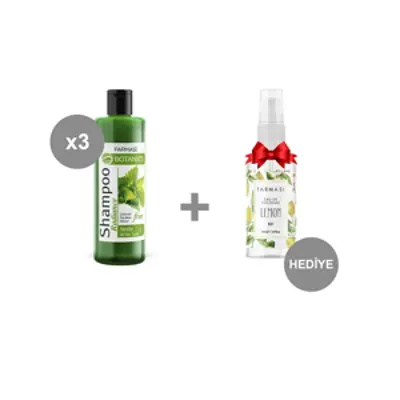 image of 3'lü Botanics Isırgan Özlü Parlaklık Veren Şampuan 500 ml