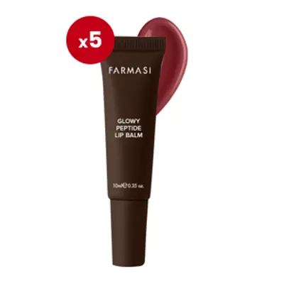 image of 5'li Glowy Peptide Lip Balm - Glazed Mocha