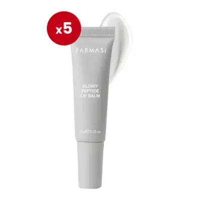 image of 5'li Glowy Peptide Lip Balm - Vanilla