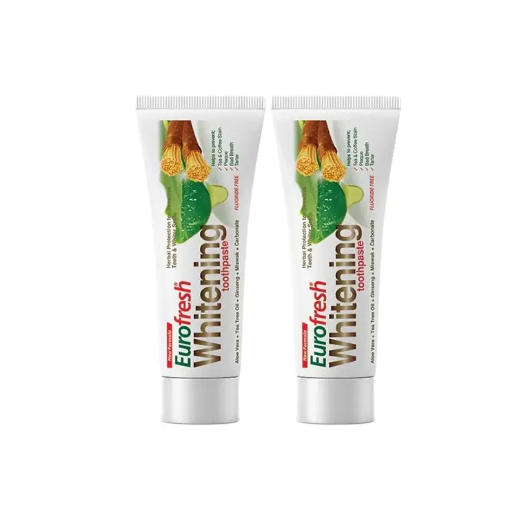 image of 2'li Eurofresh Aloe Veralı Misvaklı Beyazlatıcı Diş Macunu